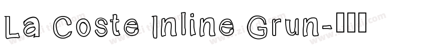 La Coste Inline Grun字体转换